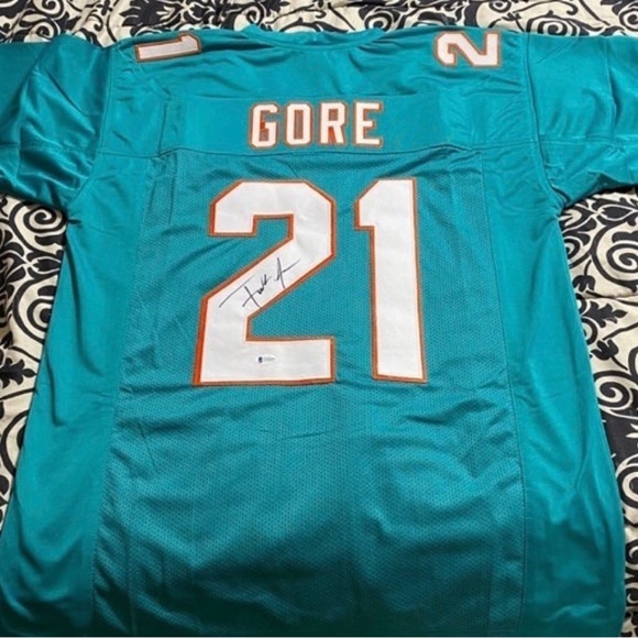 Signed authenticated Frank Gore custom Miami Dolphins jersey - Picture 4 of 4